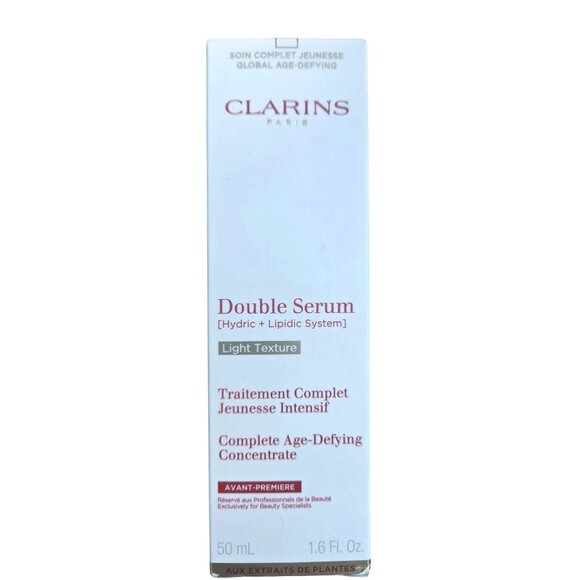 Clarins Double Serum Light Texture 1.6 Oz Hydric Lipidic System*Age-Defying*NWB - Picture 1 of 4
